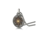 Celestial Ouroboros | Sun Moon Stars  925 Silver Pendant
